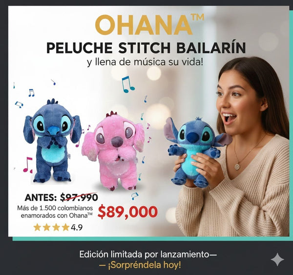 💝Peluche Stitch Respira & Abraza